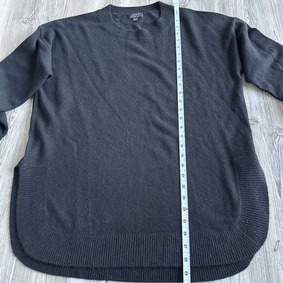 J.Crew 100% Cashmere Women L Black Crew Neck -  Long Sleeve Pullover -  Was $14 - Picture 8 of 9